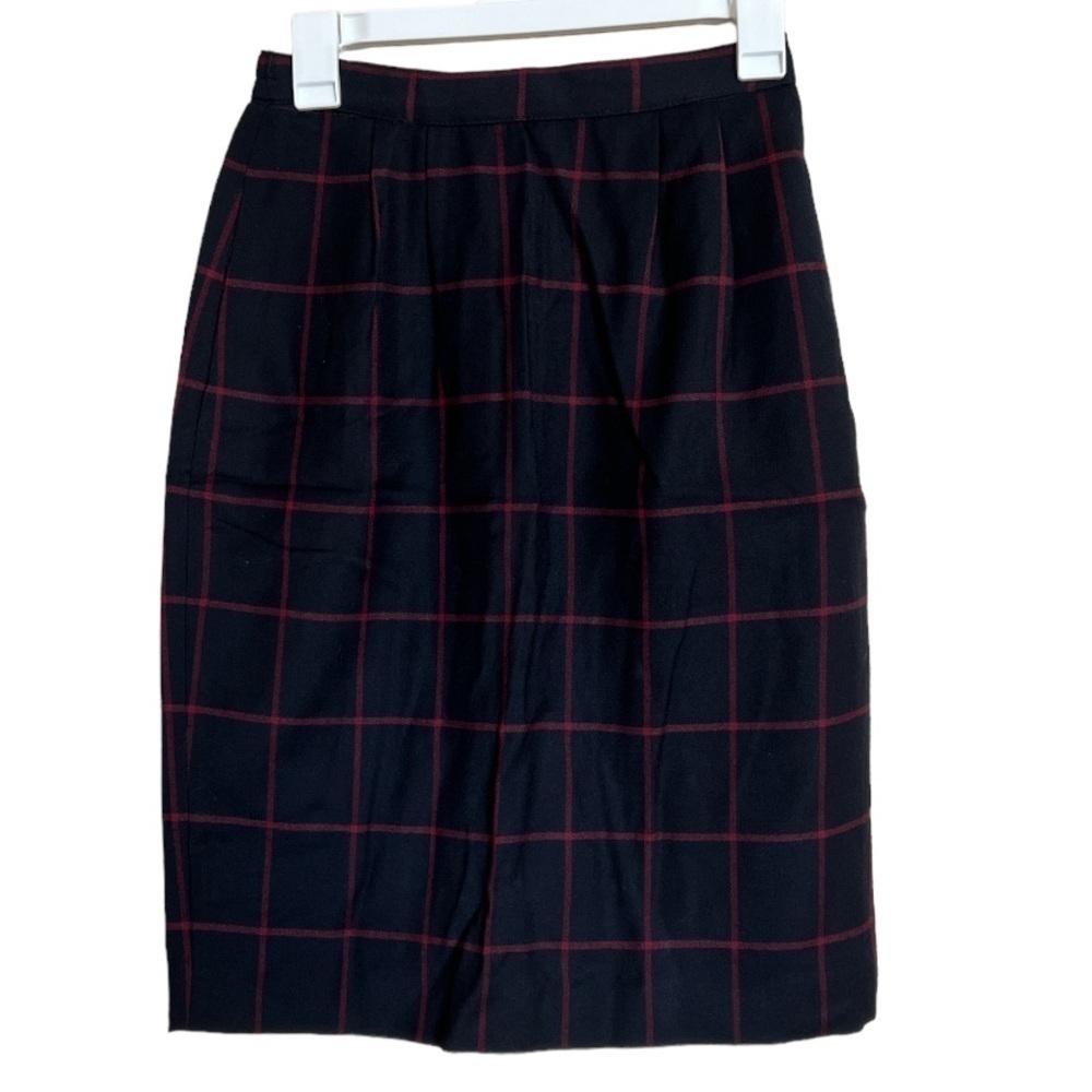 Plaid Wool Skirt